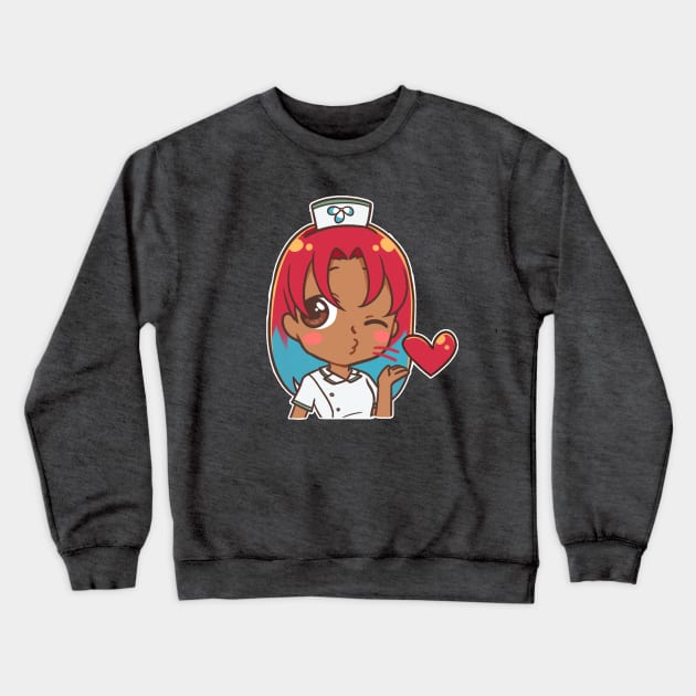 Sending My Love! Nurse Nila Anime Character Crewneck Sweatshirt by zim9